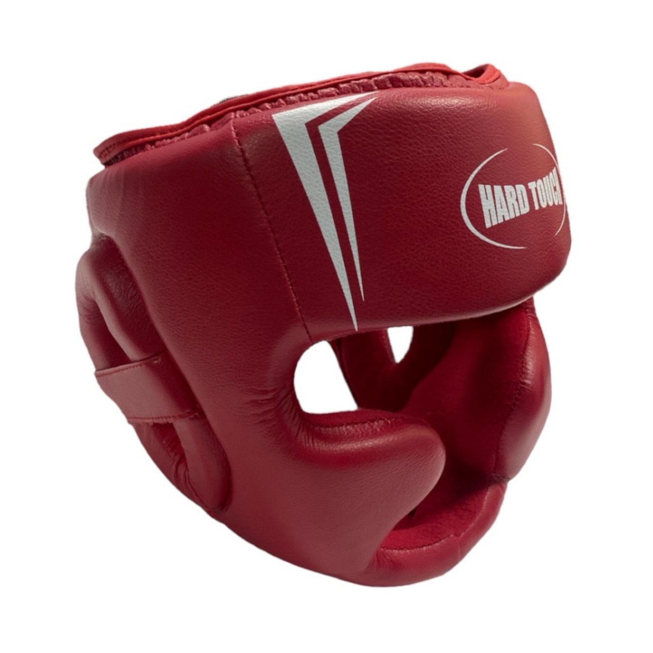 Шлем боксёрский МОЛНИЯ закрытый HARD TOUCH PU размер М красный