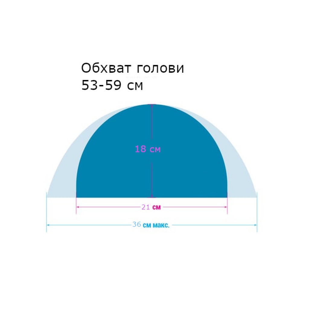 Шапочка для плавання синя PU-H002-D-С