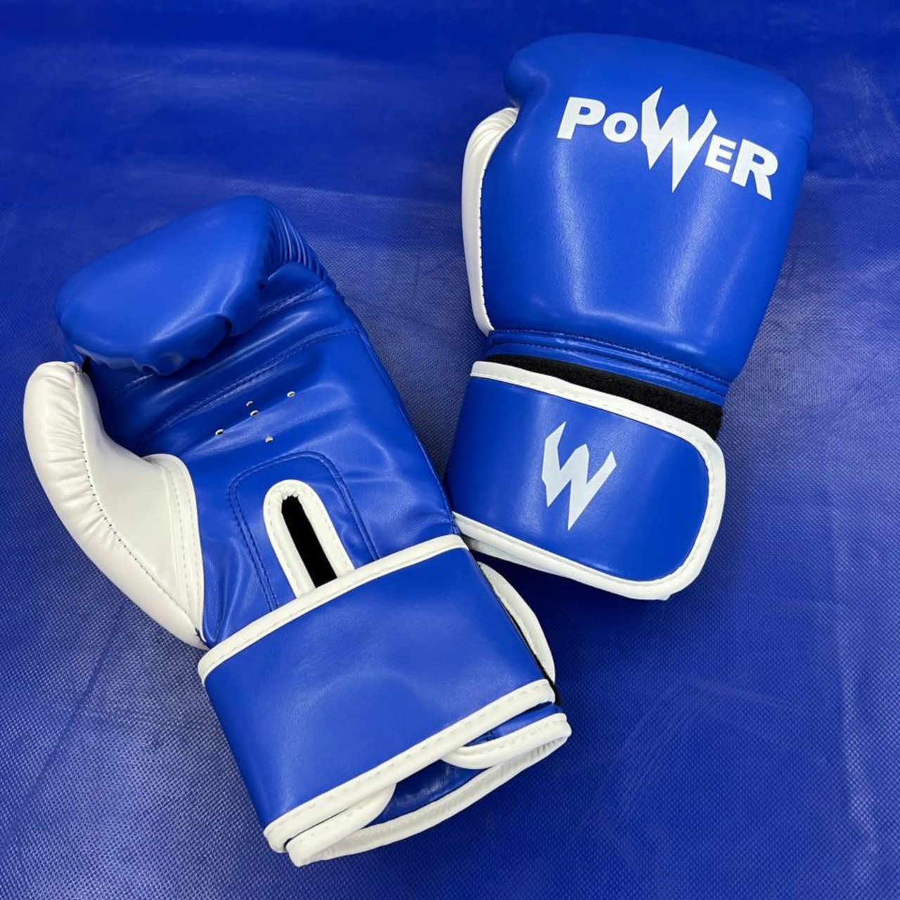Перчатки боксёрские синие 10 унций POW-BZ-C10