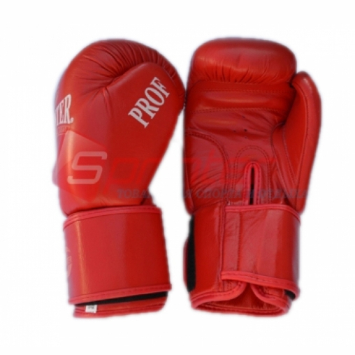 Перчатки боксёрские кожаные SPRINTER PROF размер 10 унций красные