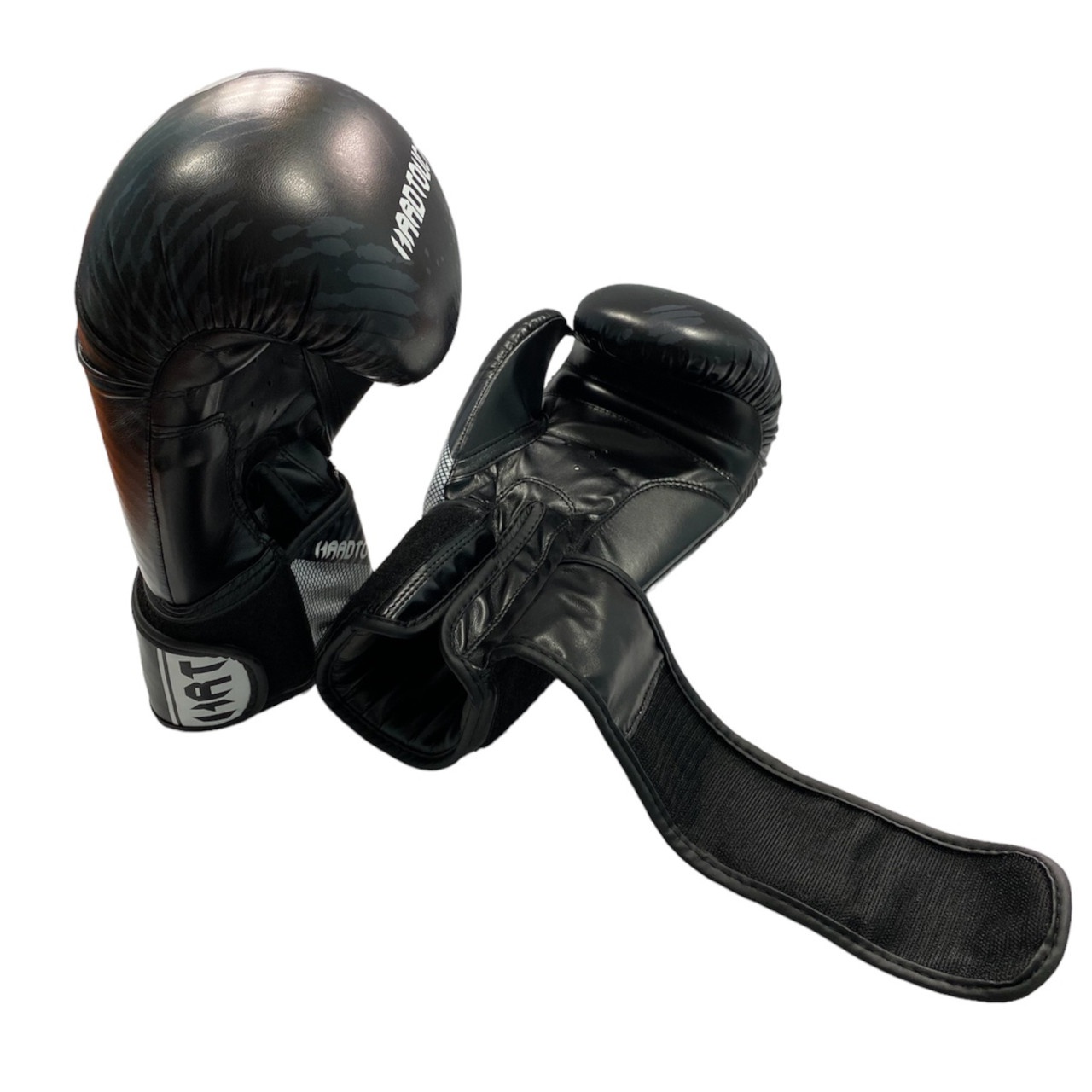 Перчатки боксерские PU на липучке HARD TOUCH 10 унций черные