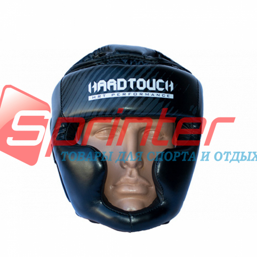 Шлем боксёрский закрытый HARD TOUCH PU размер S чёрный с крестом
