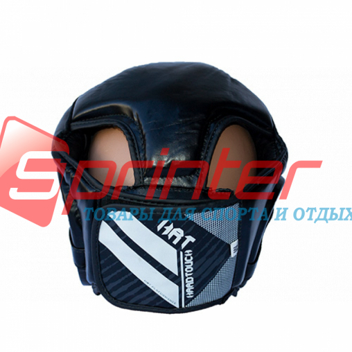 Шлем боксёрский закрытый HARD TOUCH PU размер S чёрный с крестом