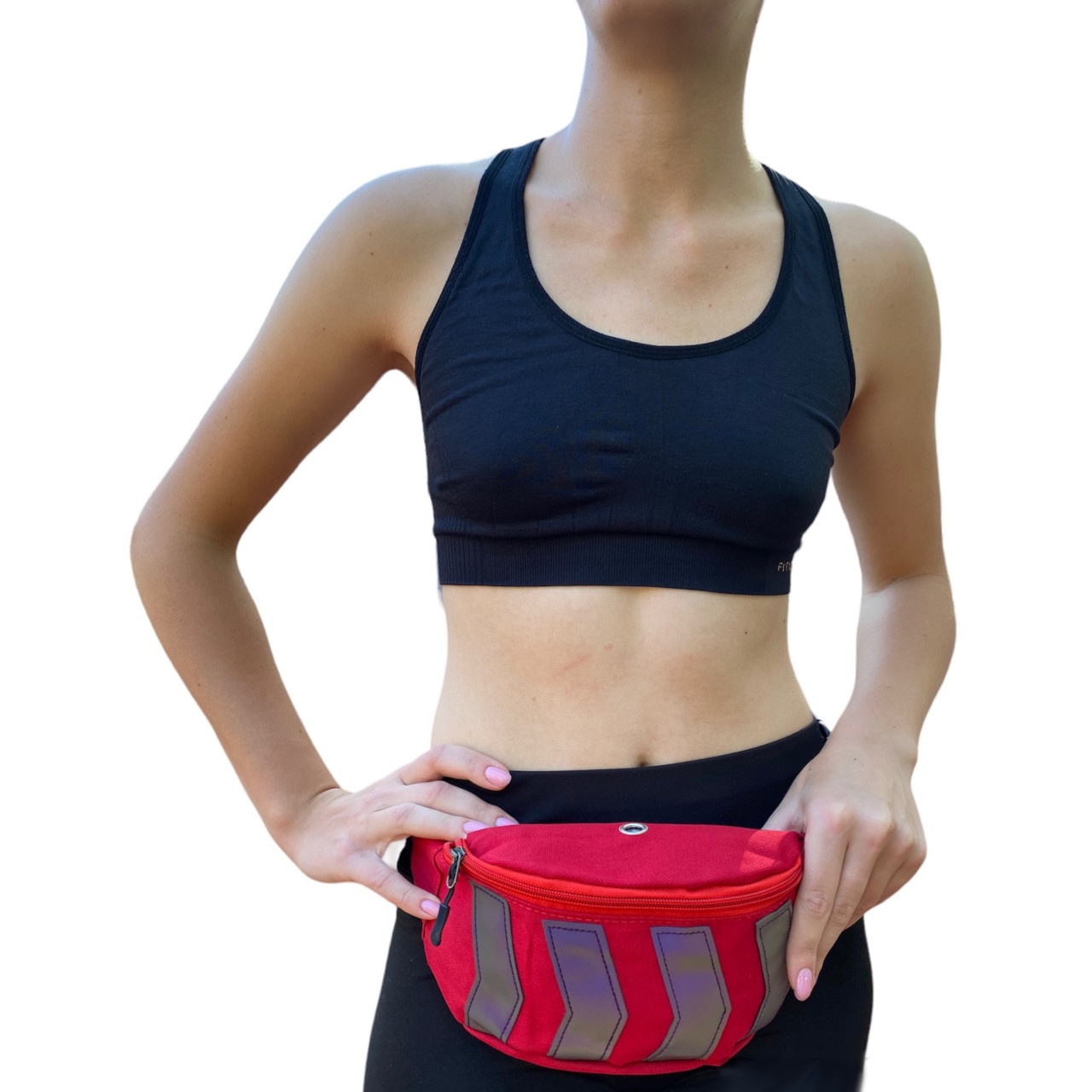Сумка спортивна на пояс червона ХВВ-22-К
