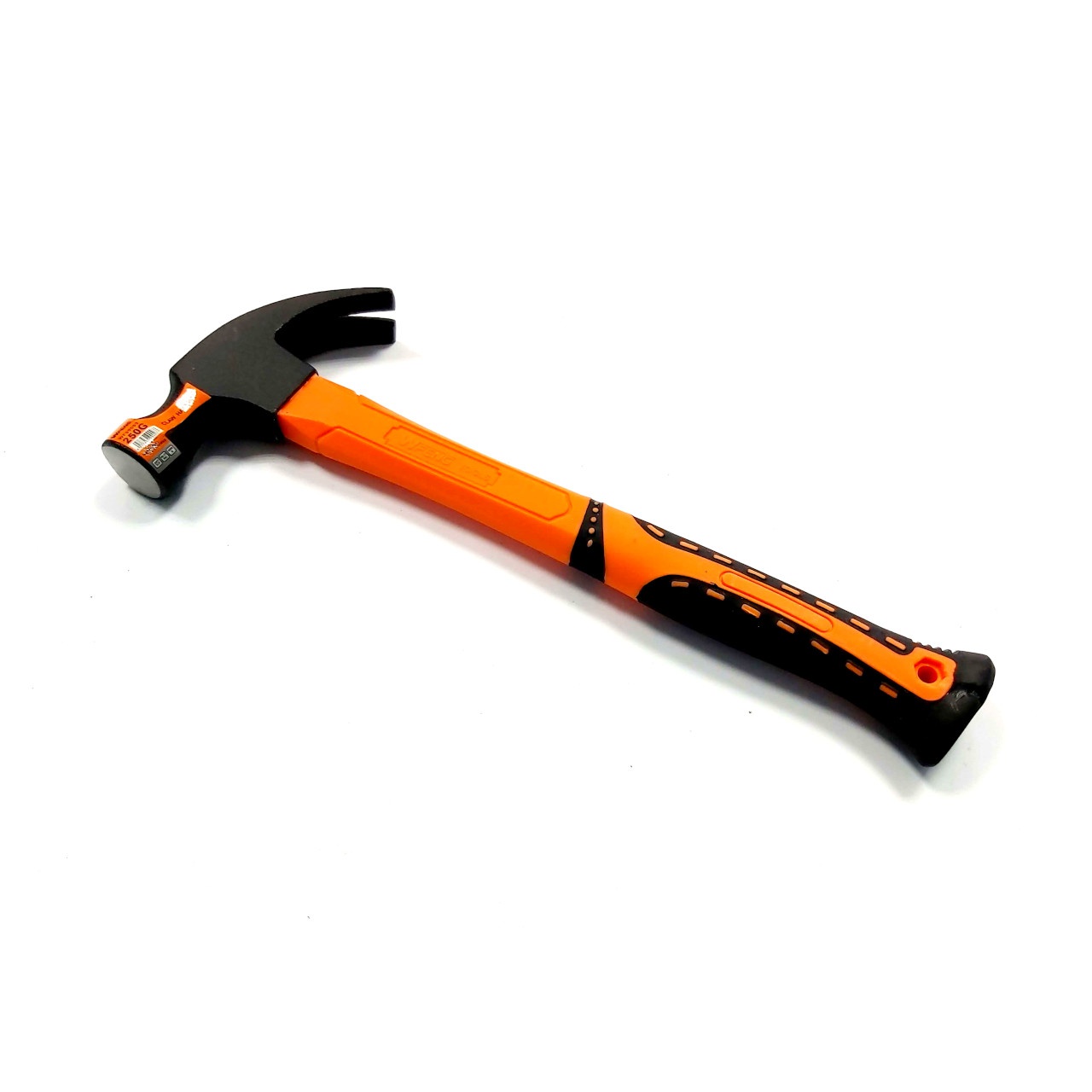 Молоток-цвяходер слюсарний фіберглас з гумою 250 гр WF99007