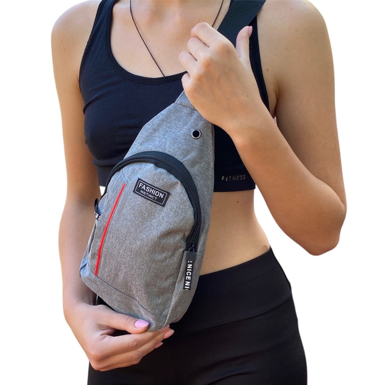 Сумка-слінг ХВВ-13-СЕ сіра