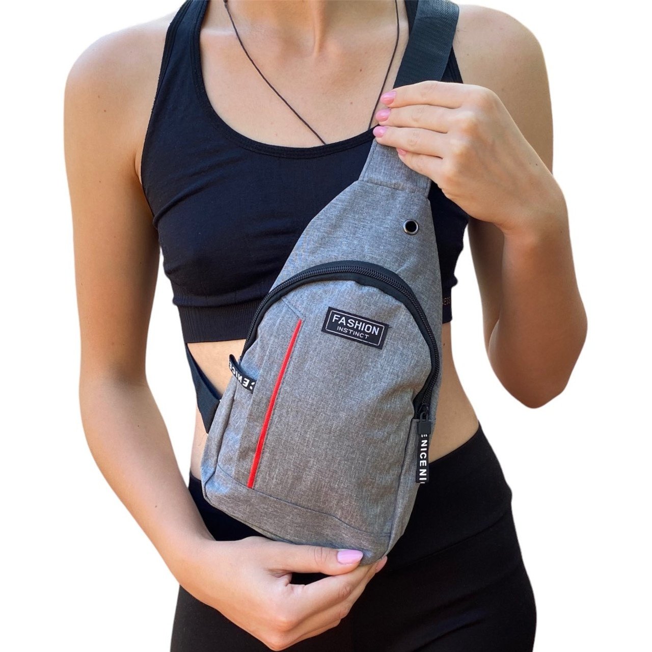 Сумка-слінг ХВВ-13-СЕ сіра