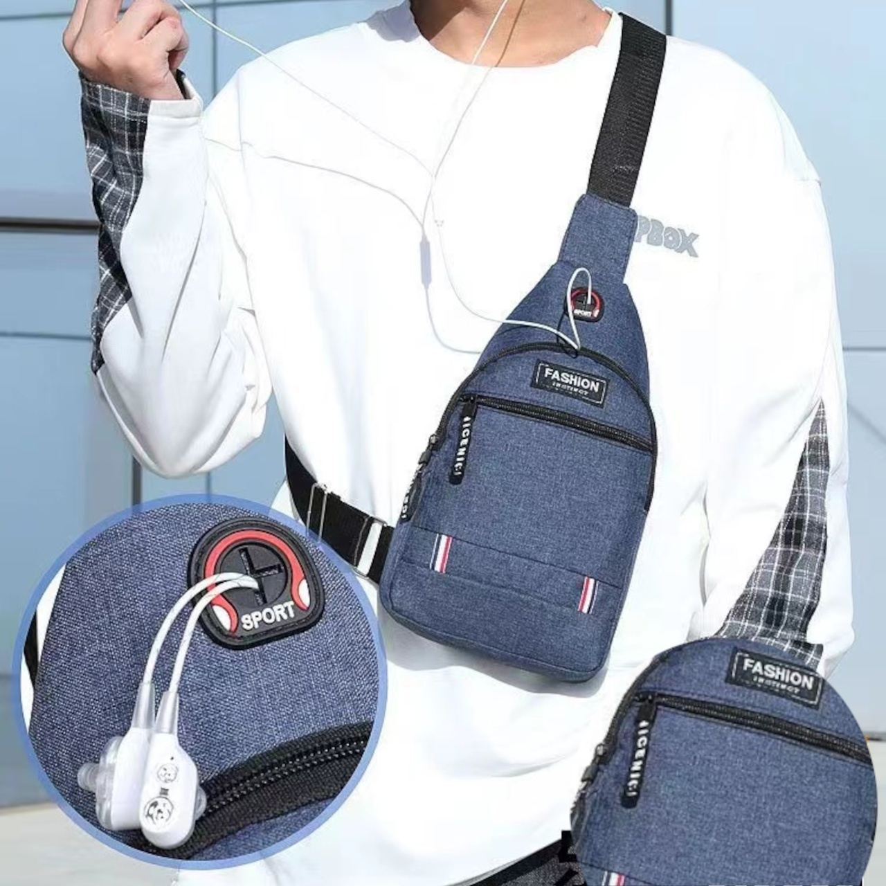 Сумка-слінг ХВВ-3-С синя