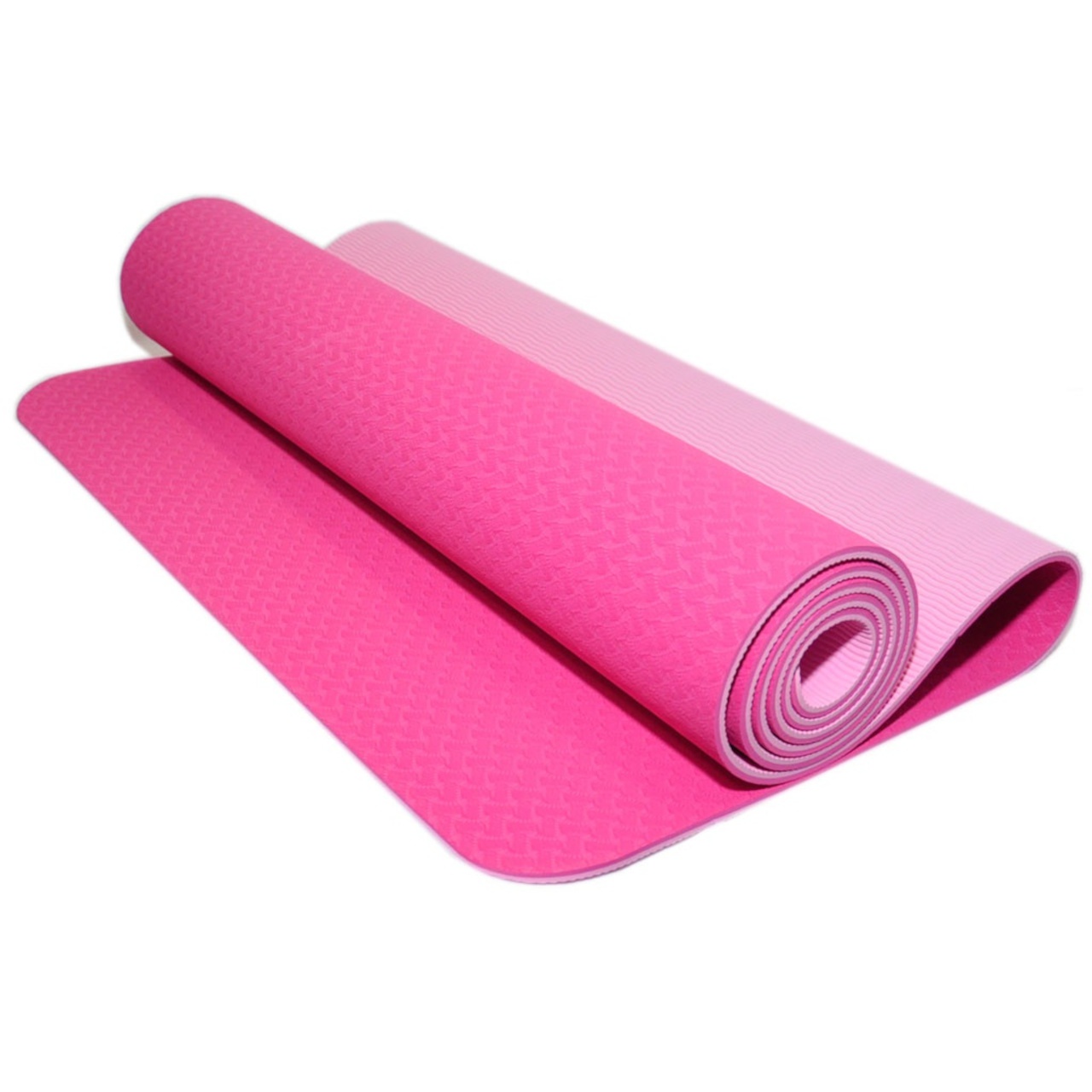 Килимок для фітнесу та йоги рожево-малиновий