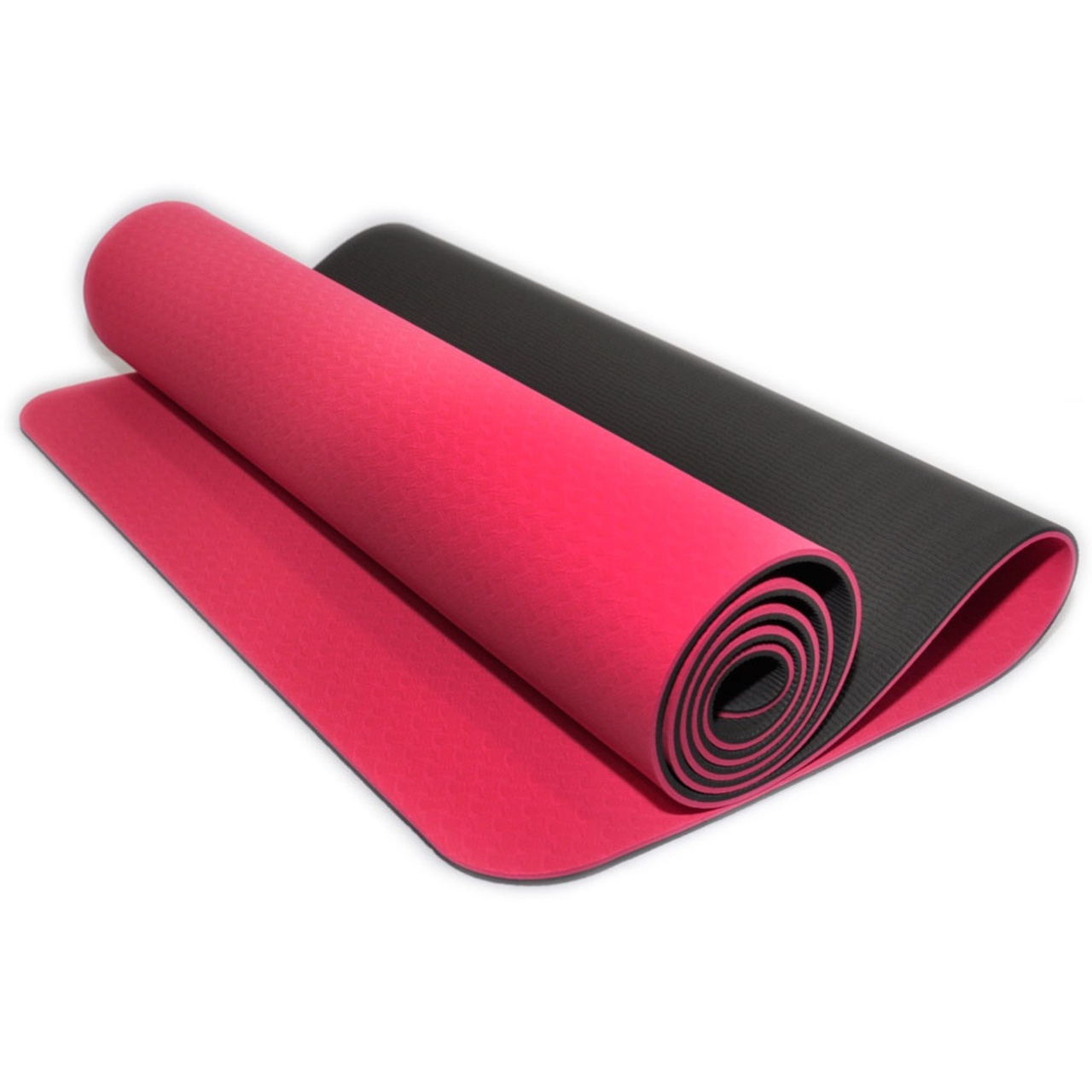 Килимок для фітнесу та йоги червоно-чорний