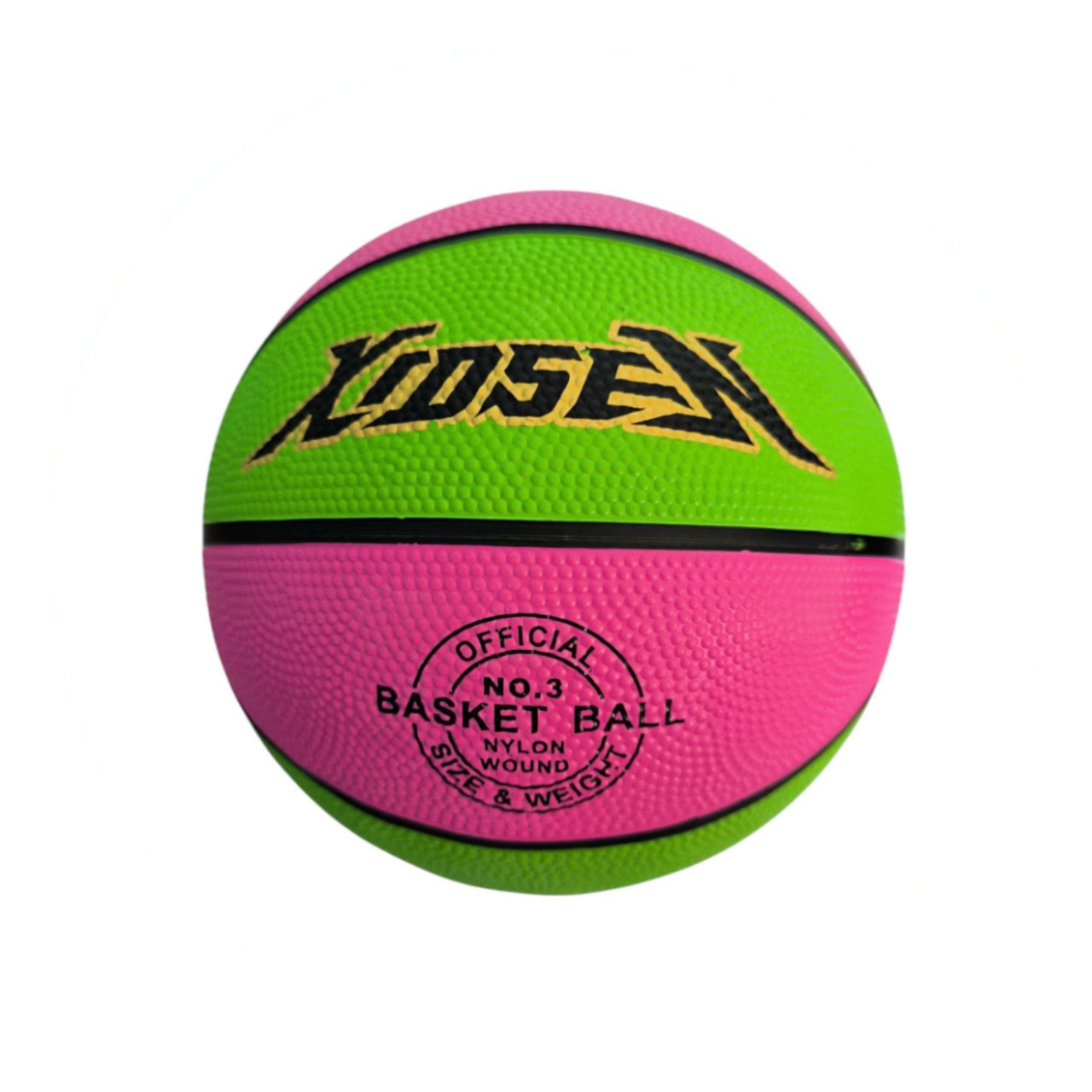 М'яч баскетбольний XIDSEN  розмір 3 рожево-зелений Rr+Gr