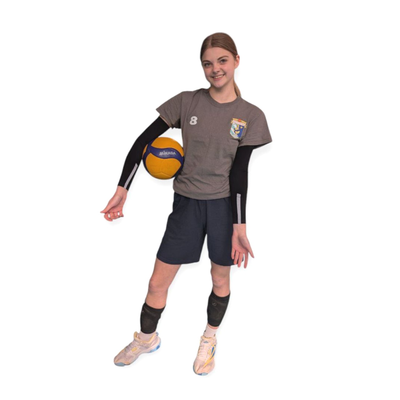 Волейбольний рукав безшовний універсальний чорний QZ-P1