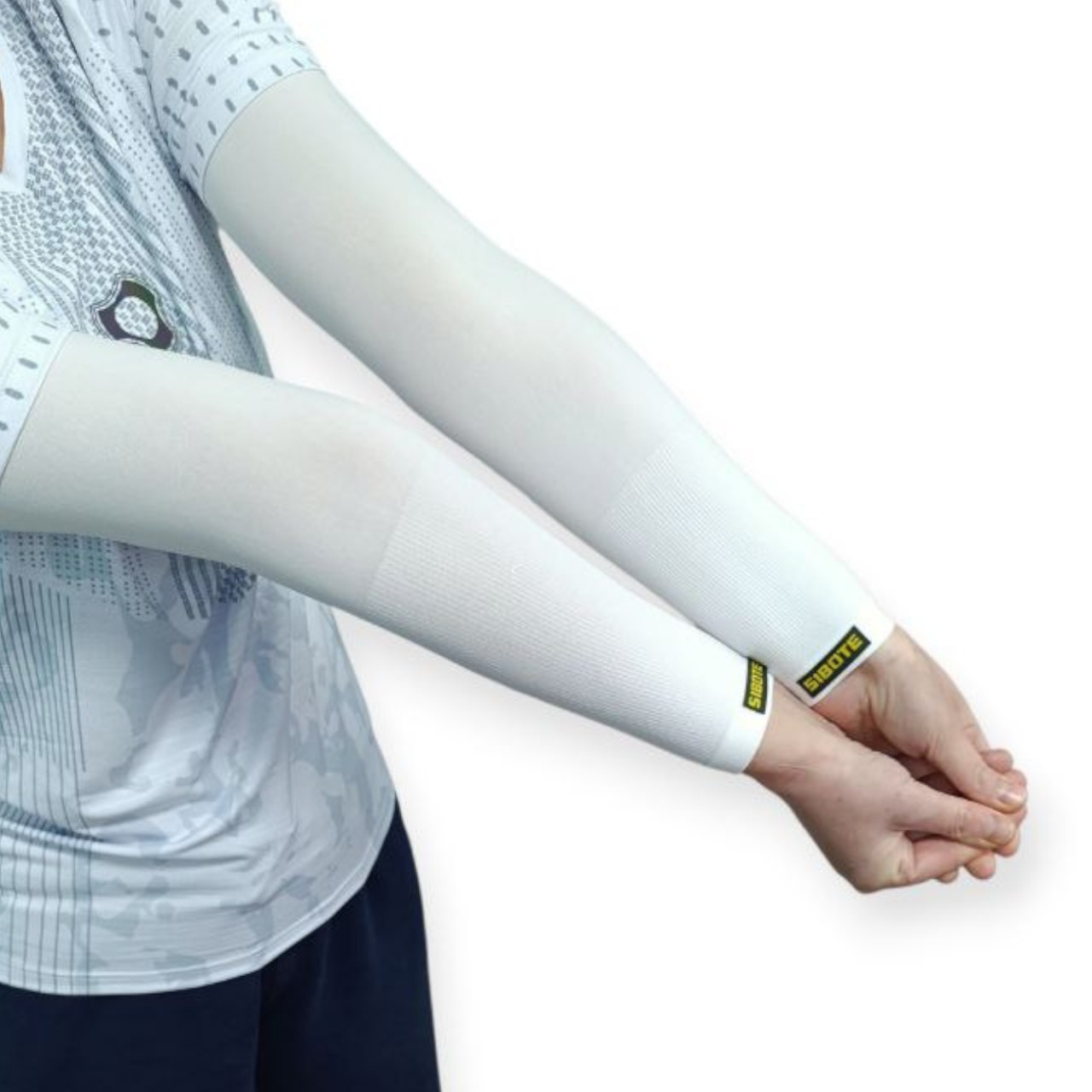 Волейбольний рукав SIBOTE безшовний універсальний білий QZ-P2 white