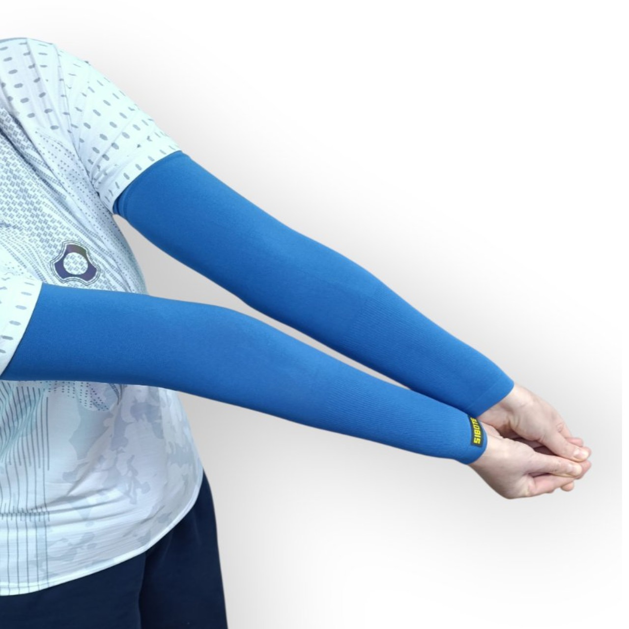 Волейбольний рукав SIBOTE безшовний універсальний синій QZ-P2 blue