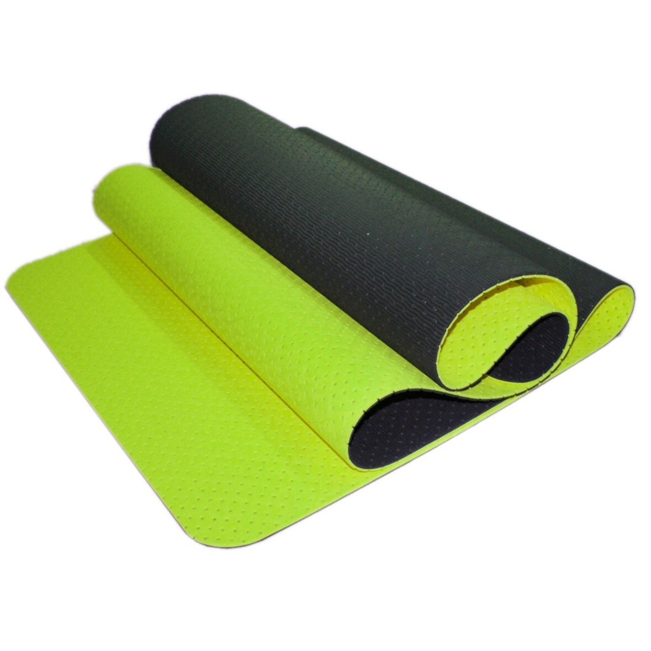 Килимок для фітнесу та йоги перфорований зелений ОТРЕ-6 мм