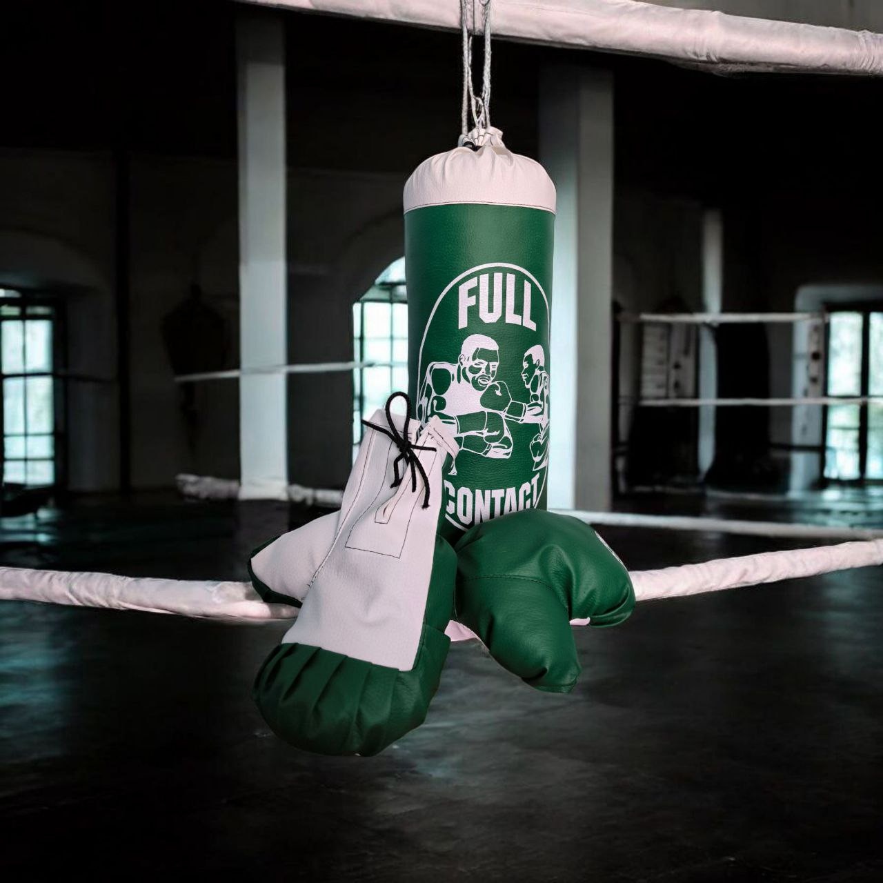 Набір боксерський дитячий Full Contact зелений малий