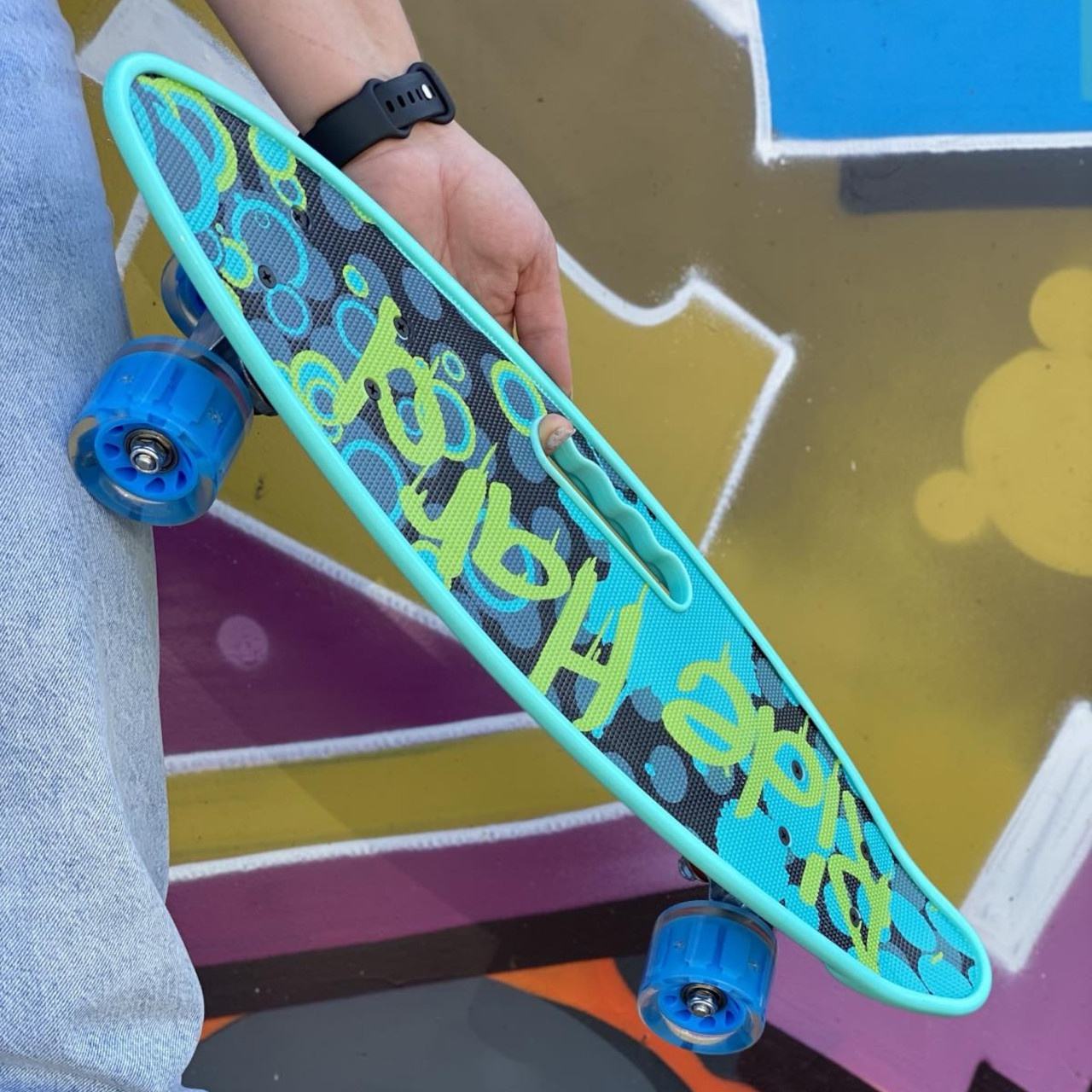 Скейт з прорізом для руки YST24-8Green