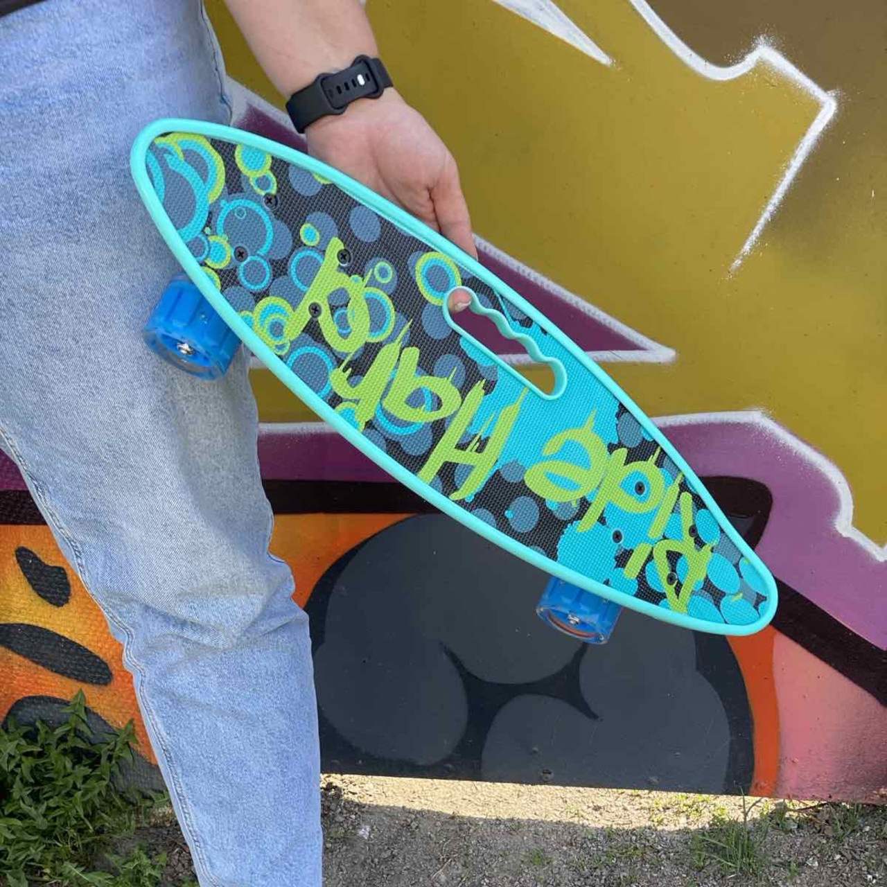 Скейт з прорізом для руки YST24-8Green