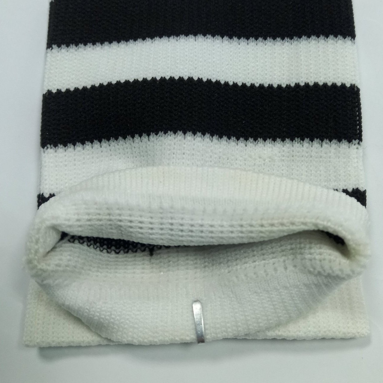 Гетри футбольні для дорослих білі зі смужками В-150