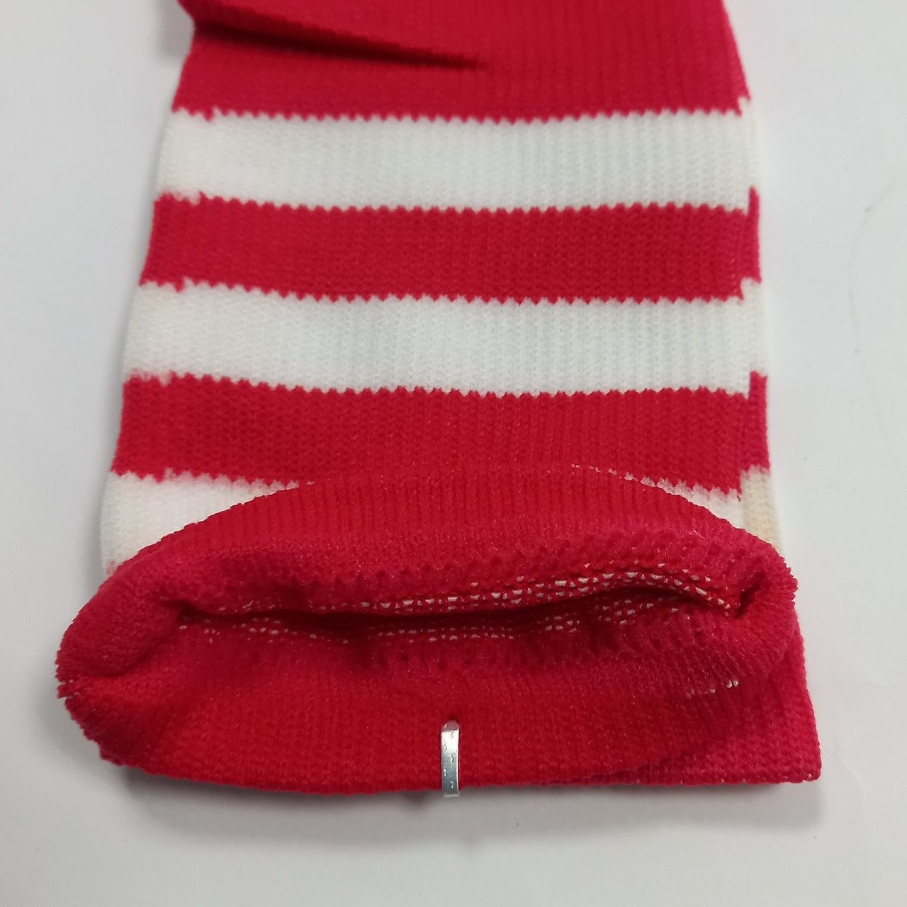 Гетри футбольні для дорослих червоні зі смужками В-150