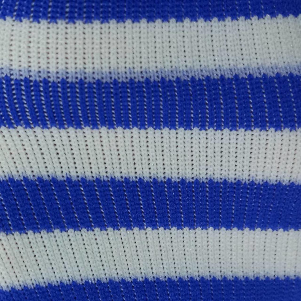 Гетри футбольні для дорослих сині зі смужками В-150