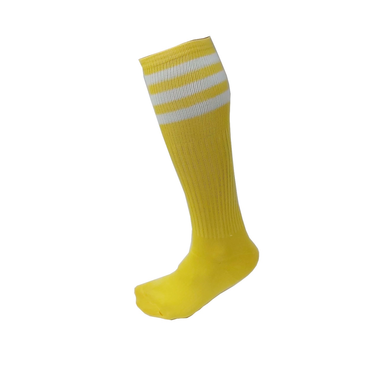 Гетри футбольні для дітей жовті зі смужками В-150