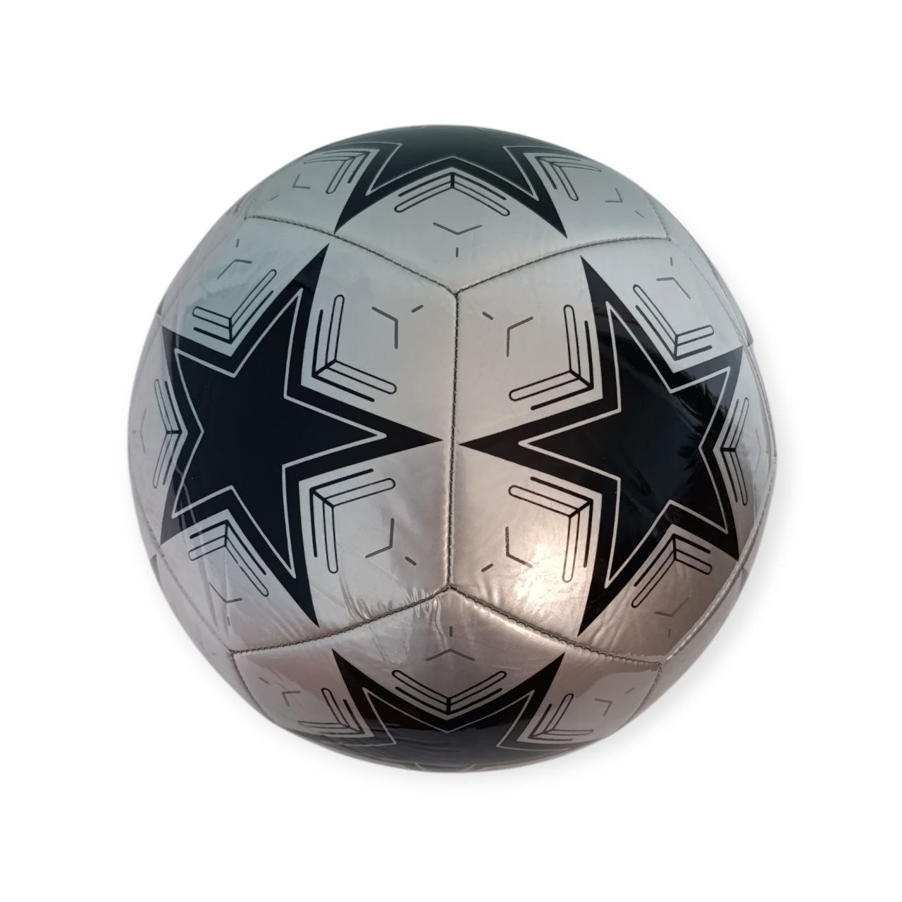 М'яч футбольний SOCCER MAX STAR срібний