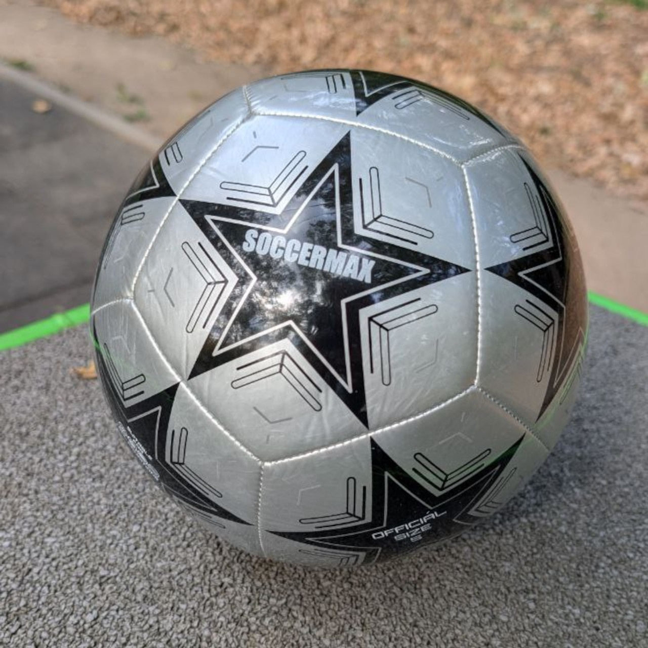 М'яч футбольний SOCCER MAX STAR срібний