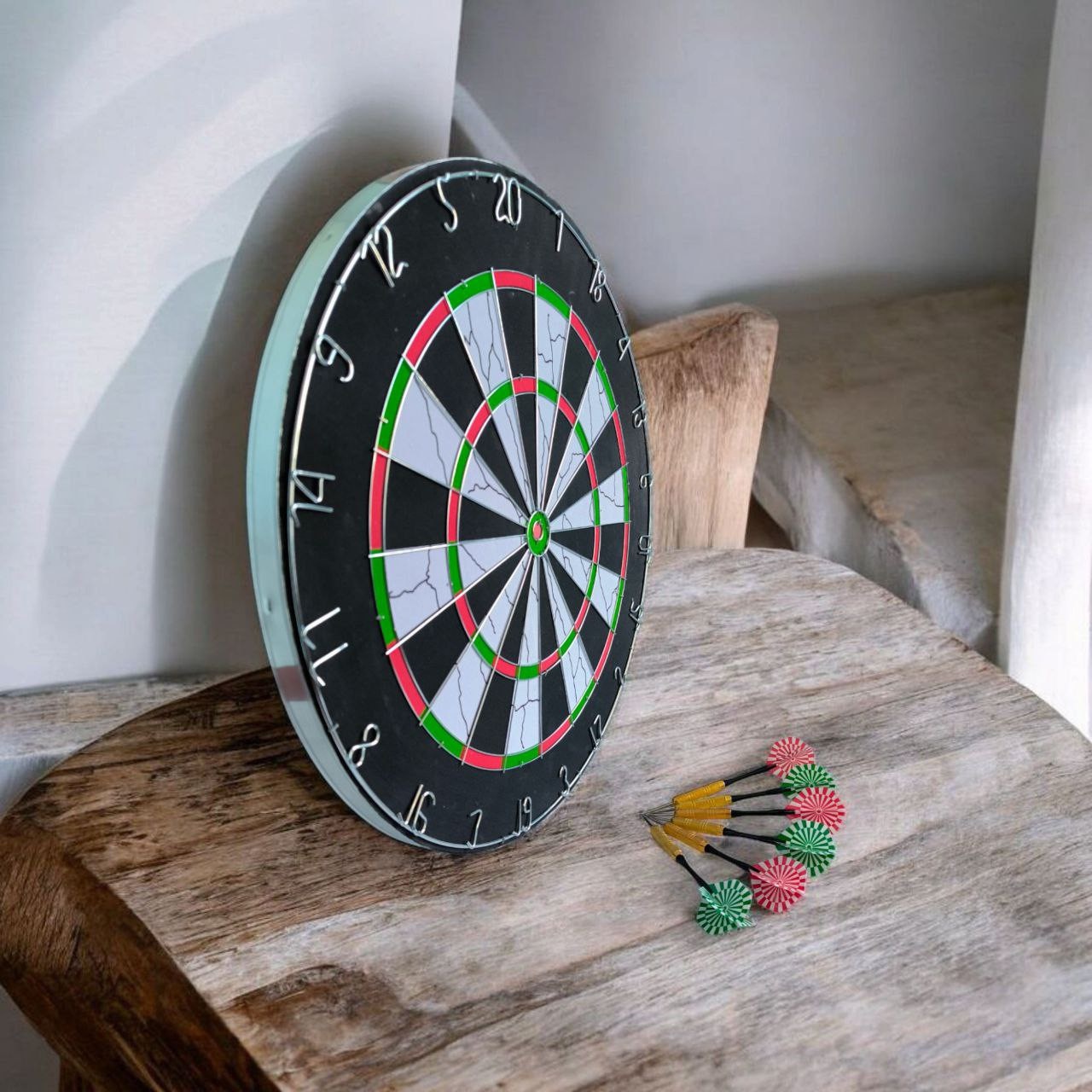 Дартс набір для гри FLOCKED SERIES з металевими цифрами 18М+