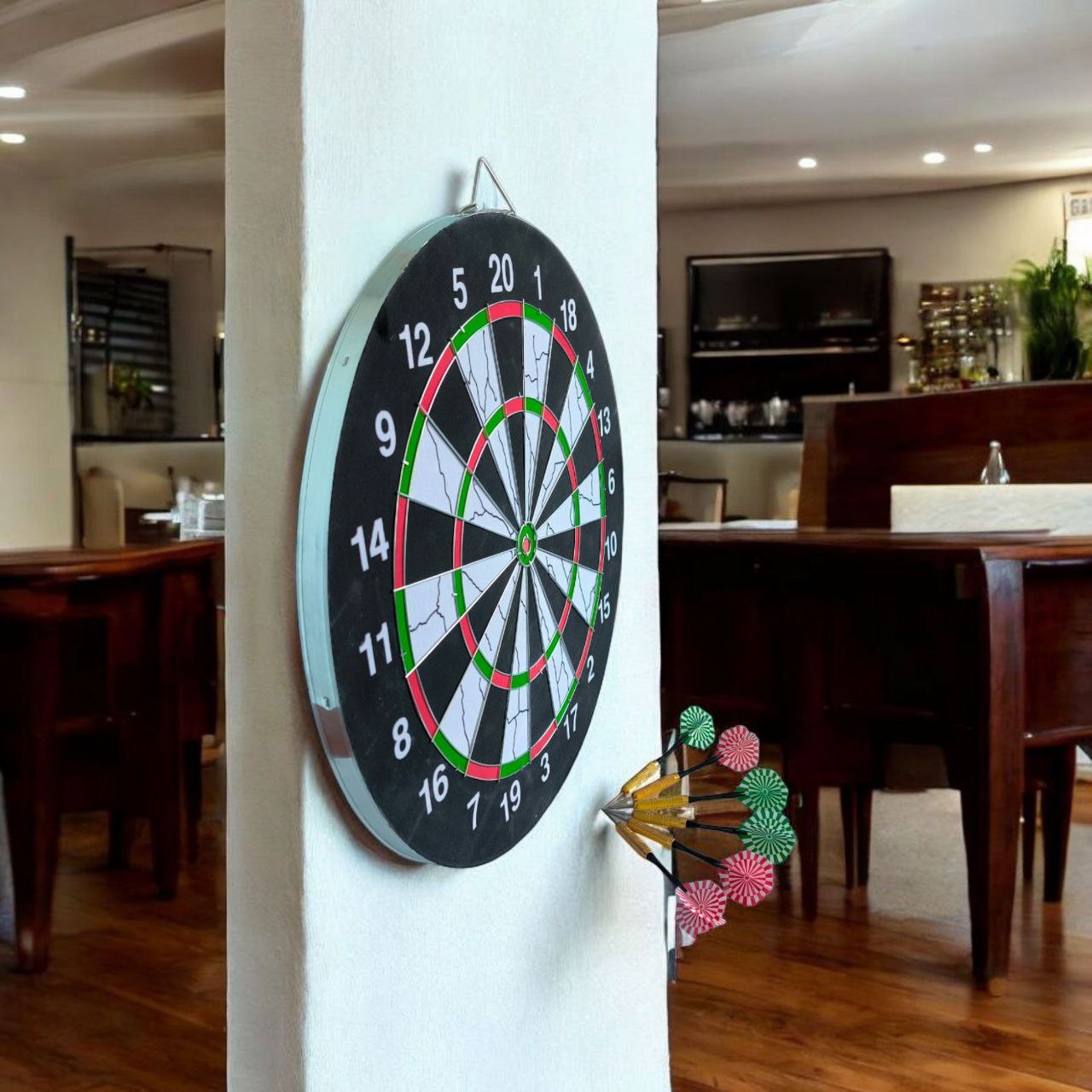 Дартс набір для гри FLOCKED SERIES з друкованими цифрами 18+