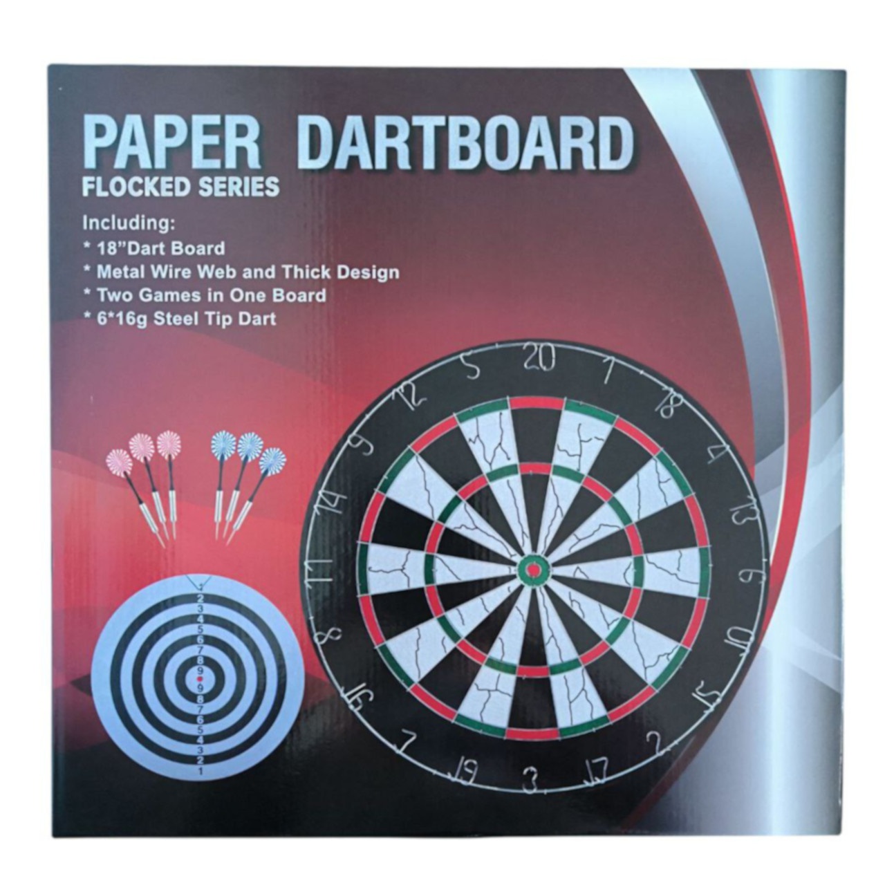 Дартс набір для гри FLOCKED SERIES з друкованими цифрами 18+