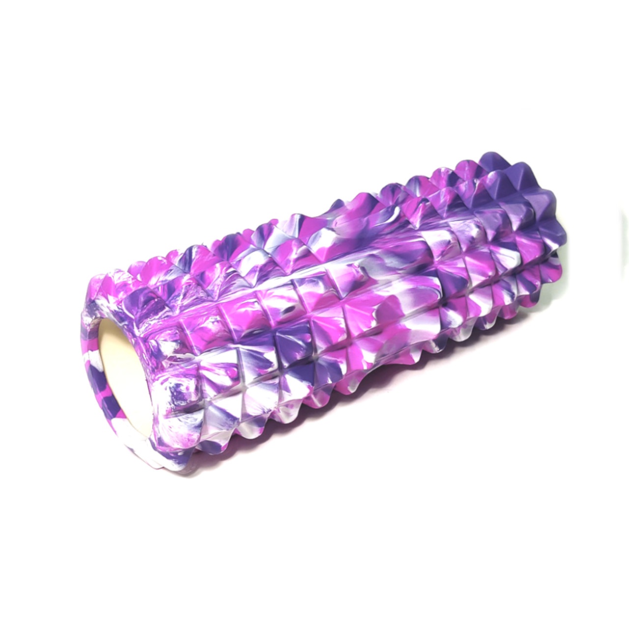 Масажний валик SPINE SNS 33 см хвилясто-фіолетовий EVAYY4-33-KM-purple