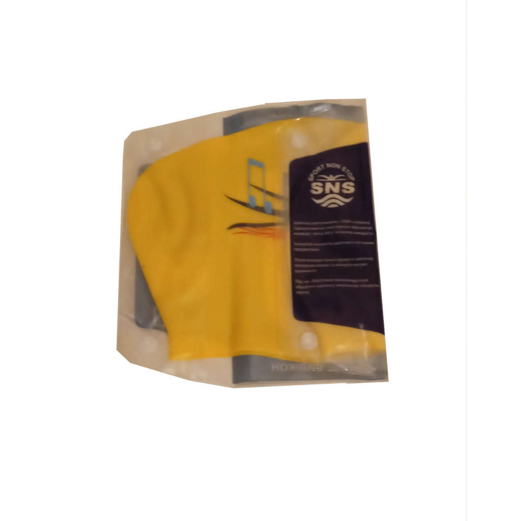 Шапочка для плавання для довгого волосся SNS KW-1Ж yellow music