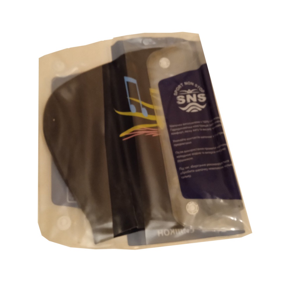 Шапочка для плавання для довгого волосся SNS KW-1Ч black music