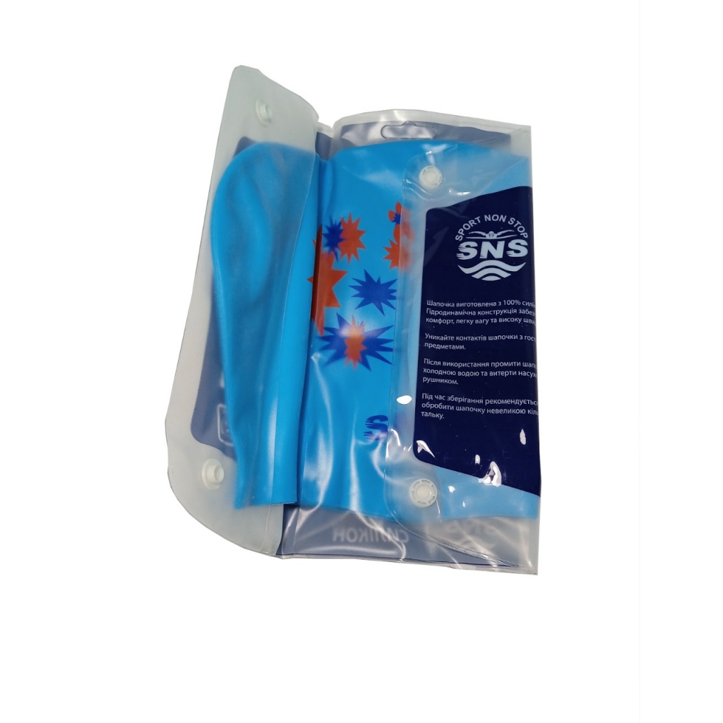 Шапочка для плавання для довгого волосся SNS KW-2Г blue galaxy