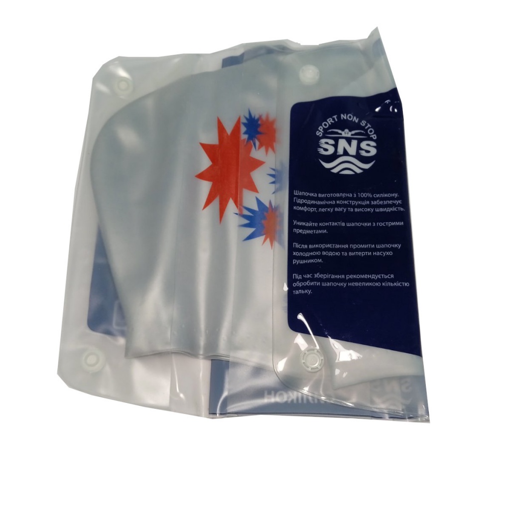 Шапочка для плавання для довгого волосся SNS KW-2СЕ silver galaxy