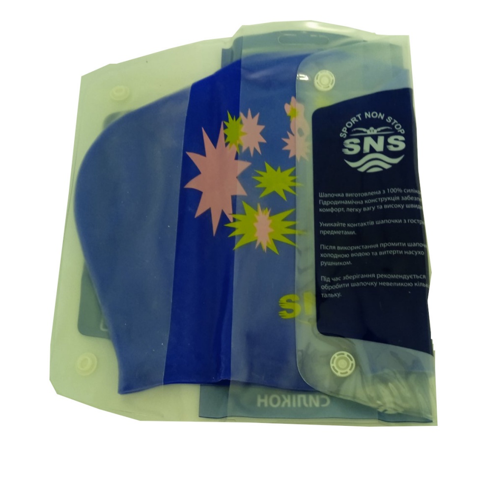 Шапочка для плавання для довгого волосся SNS KW-2С dark blue galaxy