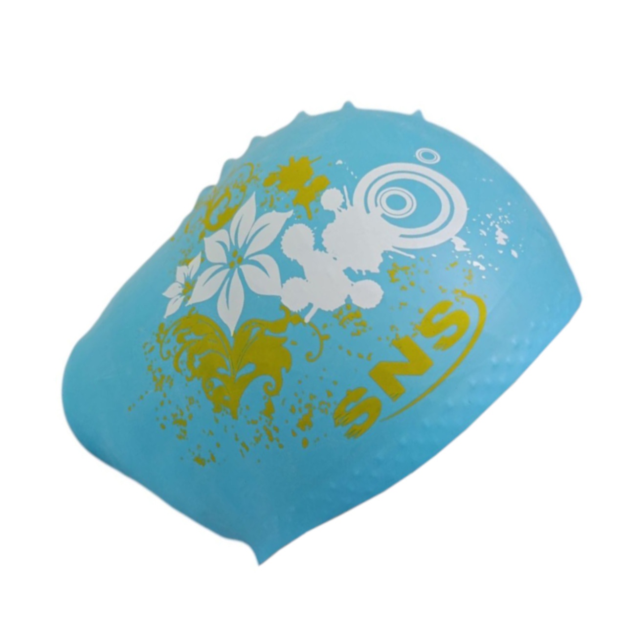 Шапочка для плавання для довгого волосся SNS KW-3Г blue flowers