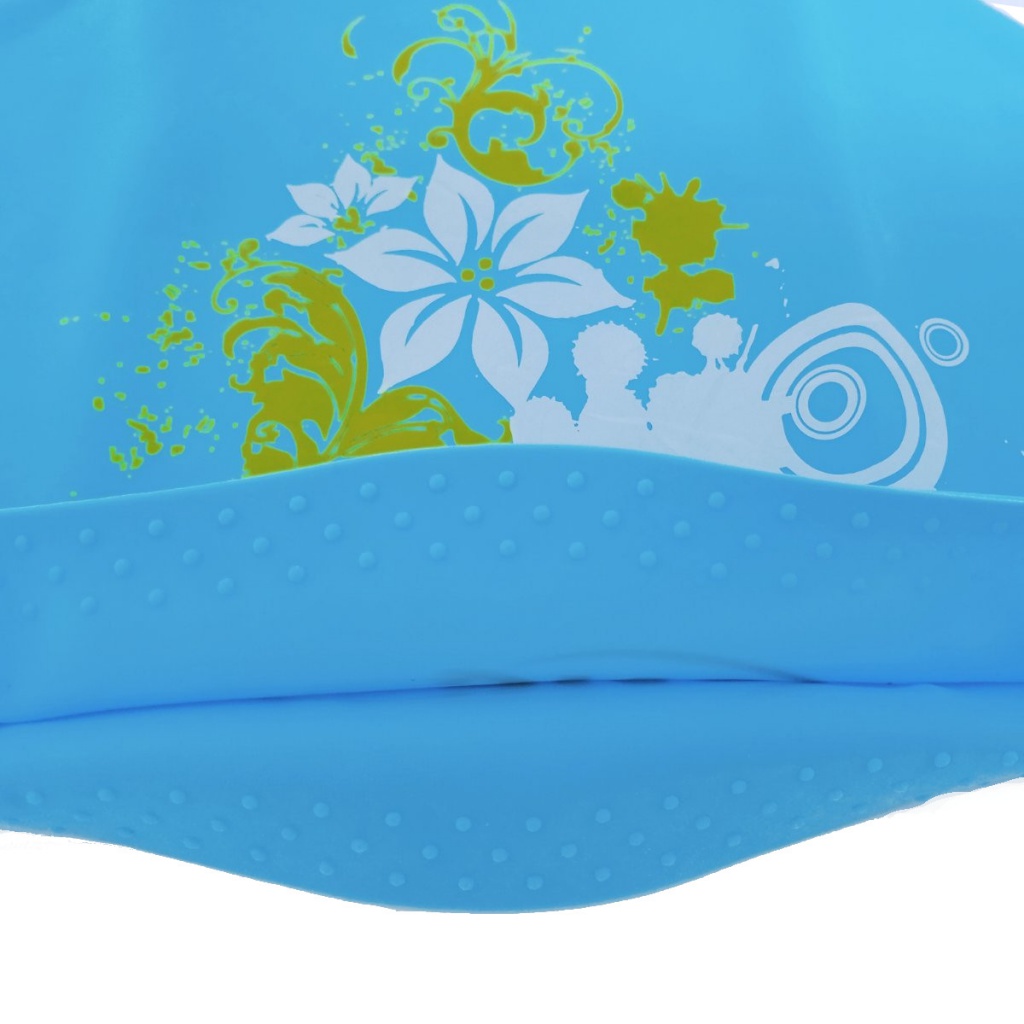 Шапочка для плавання для довгого волосся SNS KW-3Г blue flowers