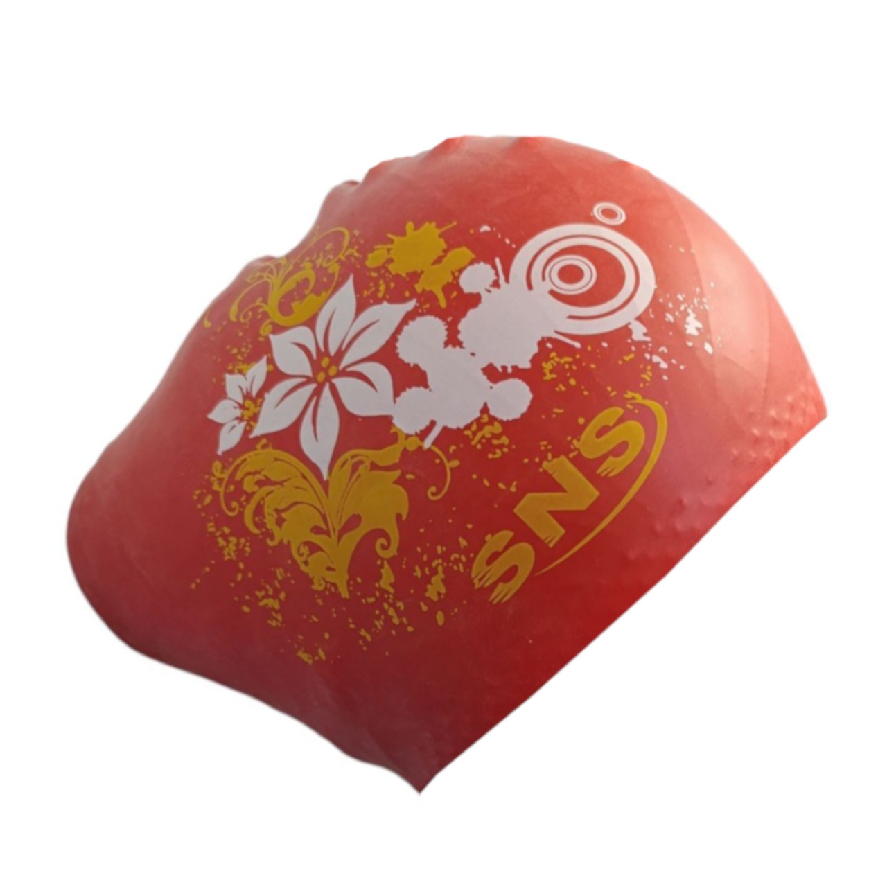Шапочка для плавання для довгого волосся SNS KW-3К red flowers