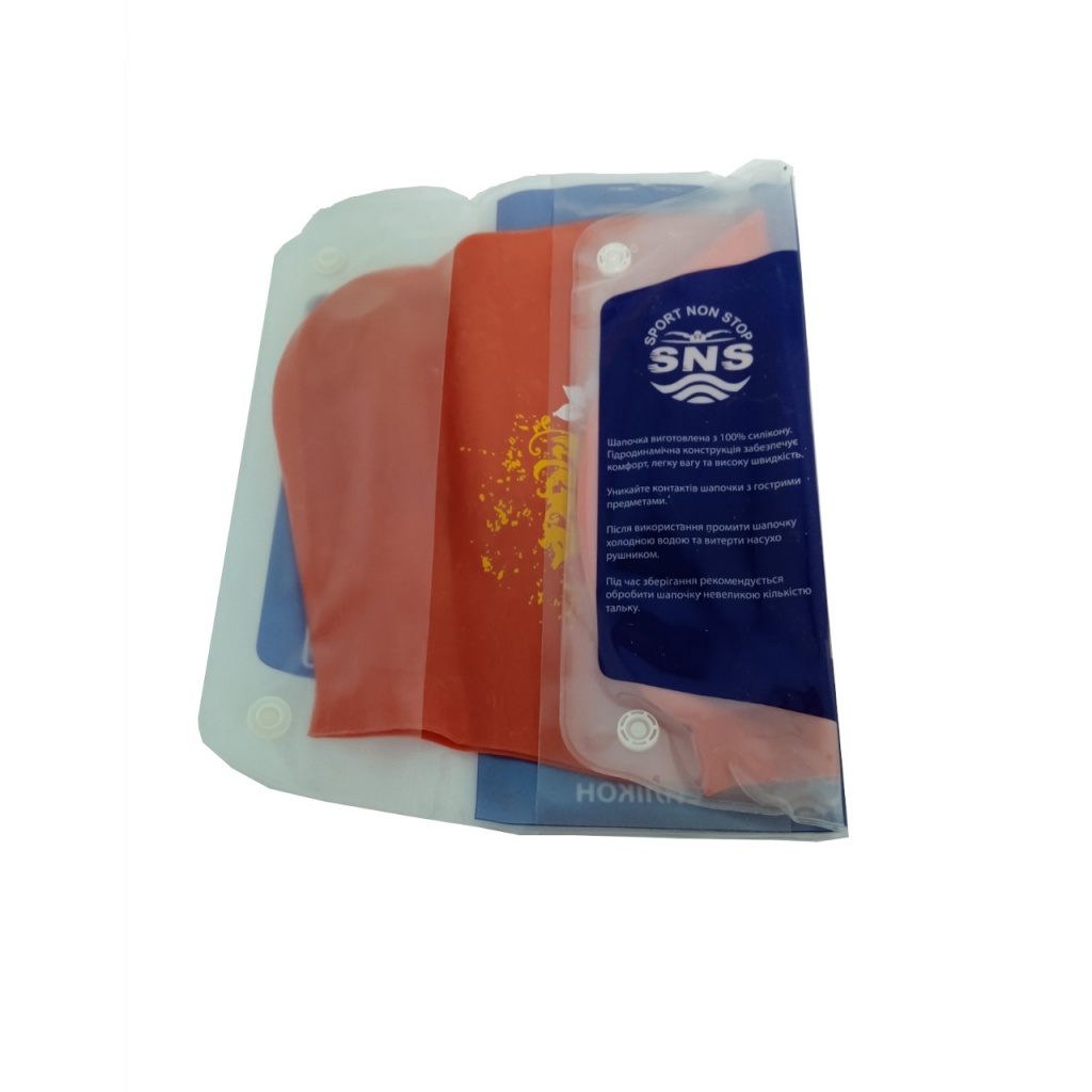 Шапочка для плавання для довгого волосся SNS KW-3К red flowers