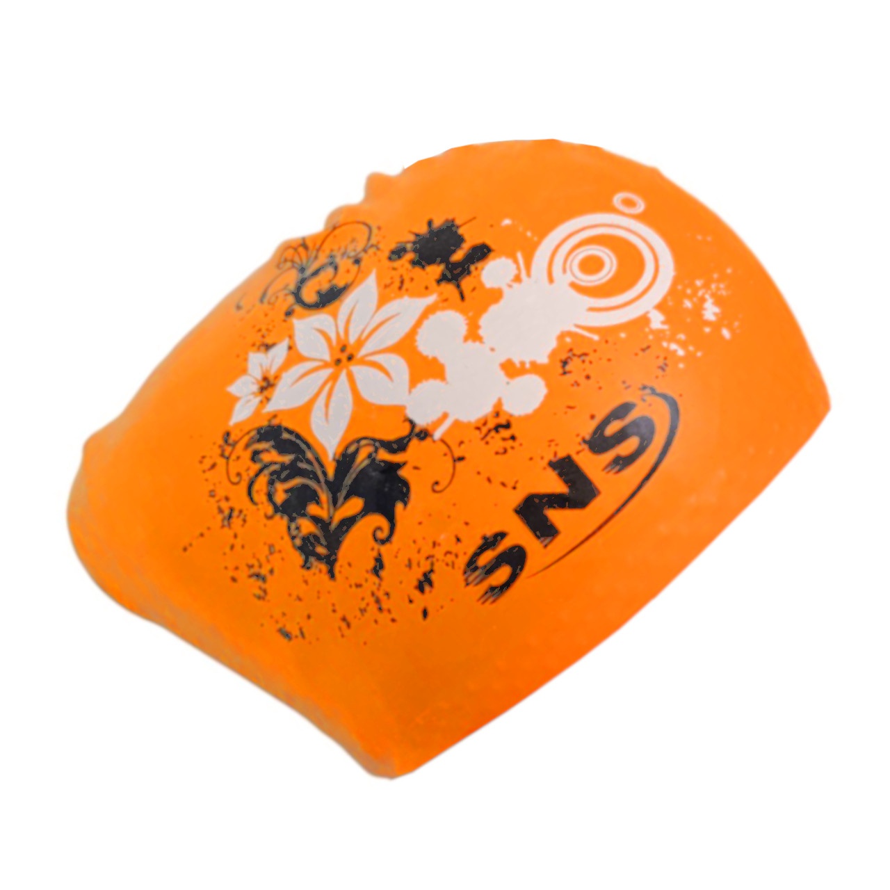 Шапочка для плавання для довгого волосся SNS KW-3ОРН orange flowers