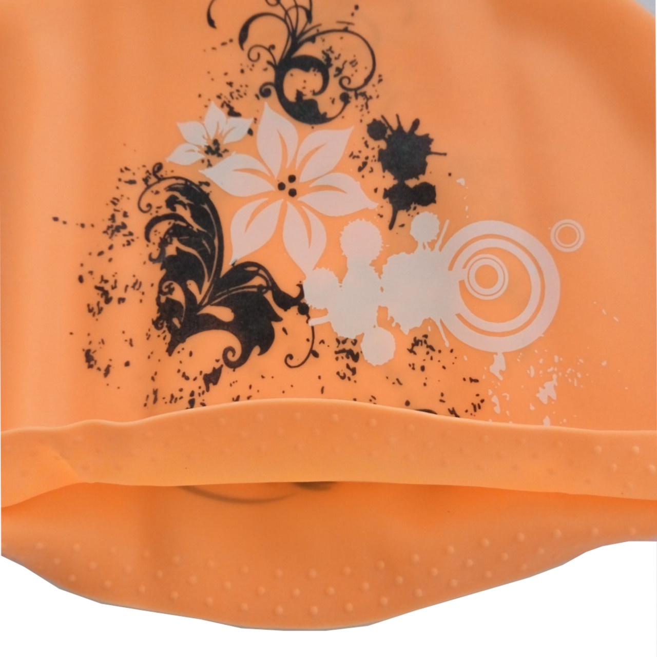 Шапочка для плавання для довгого волосся SNS KW-3ОРН orange flowers