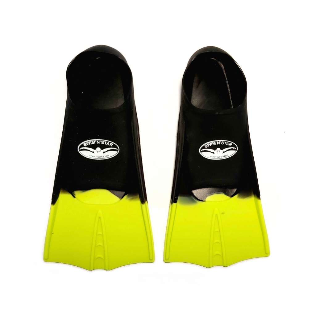 Ласти для плавання в басейні SNS. Розмір 27-29. Колір чорно-салатовий TE-2737-2-2729 Ч+СА