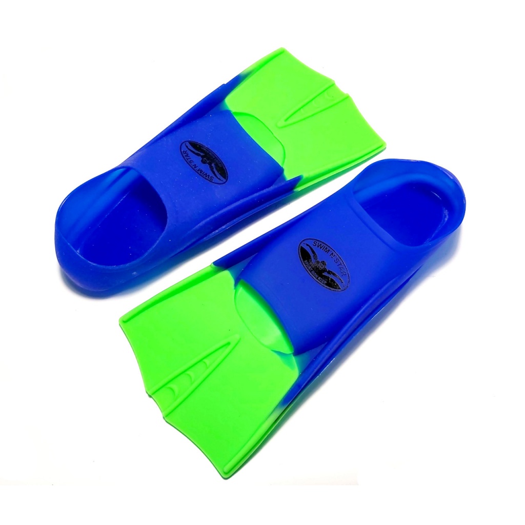 Ласти для плавання в басейні SNS. Розмір 33-35. Колір синьо-салатовий TE-2737-3-3335-С+СА