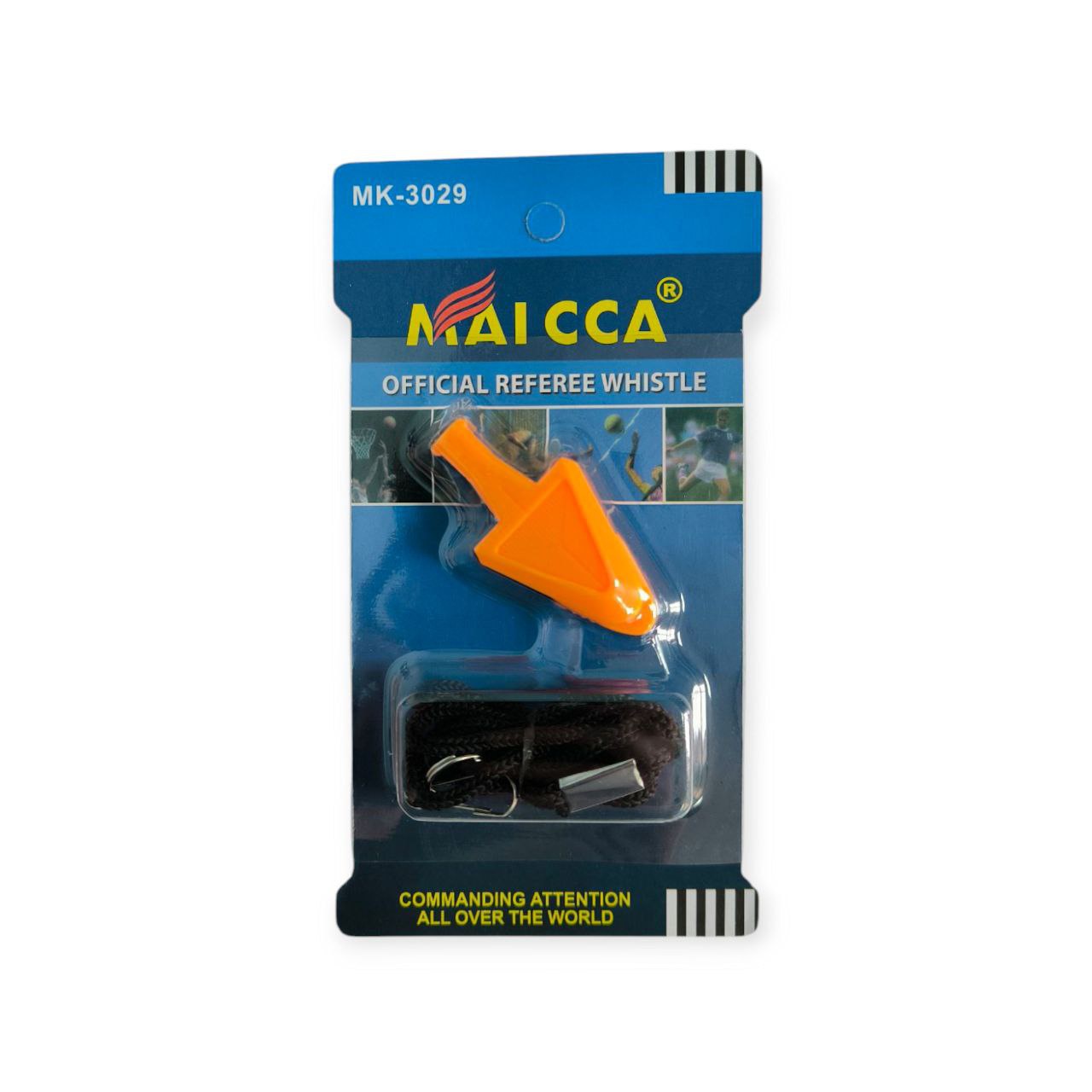 Свисток суддівський MAICCA оранжевий М55