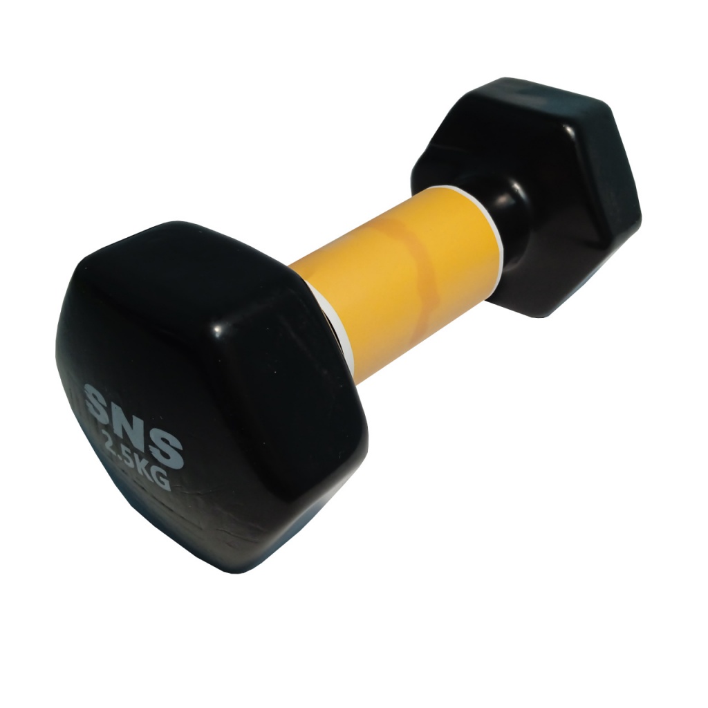Гантель вінілова SNS 2,5 кг чорна
