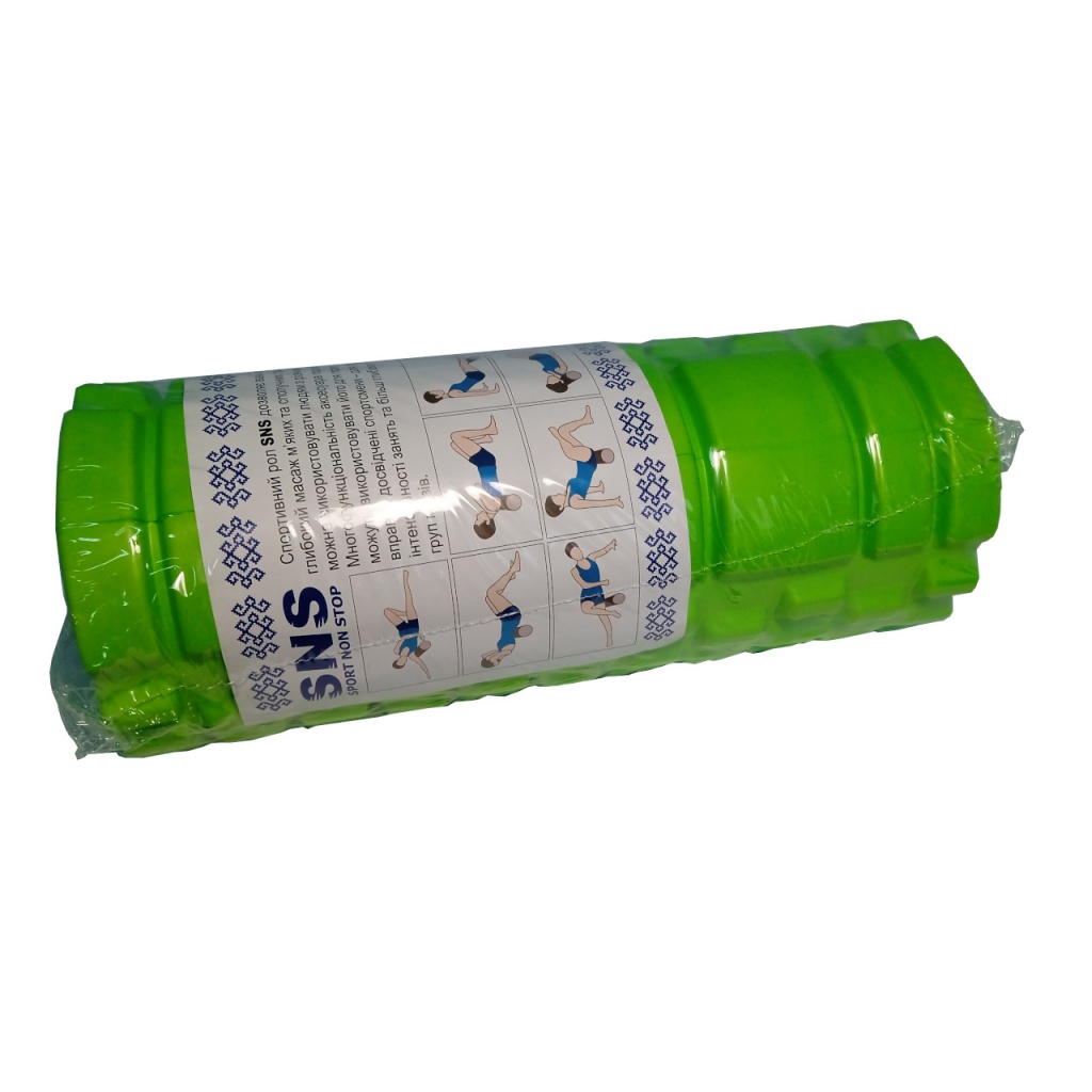 Масажний валик КЛАСИЧНИЙ SNS 33 см салатовий EVAJD2-33-СА