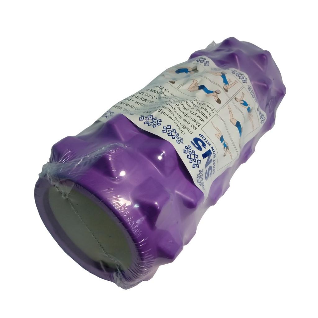 Масажний валик TURBO SNS 33 см фіолетовий EVALY1-31-Ф