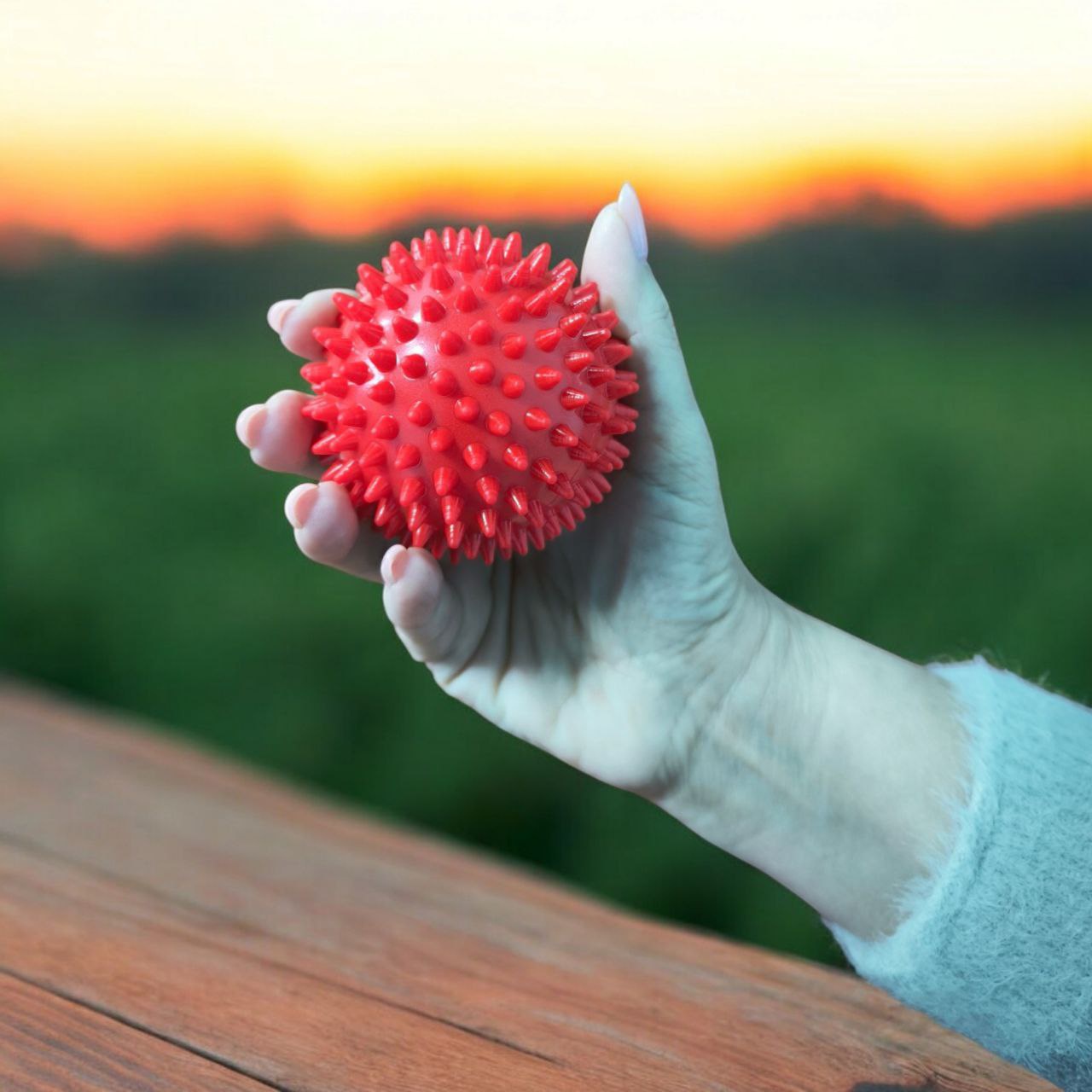 М'яч масажний «Голочки» M75-К червоний